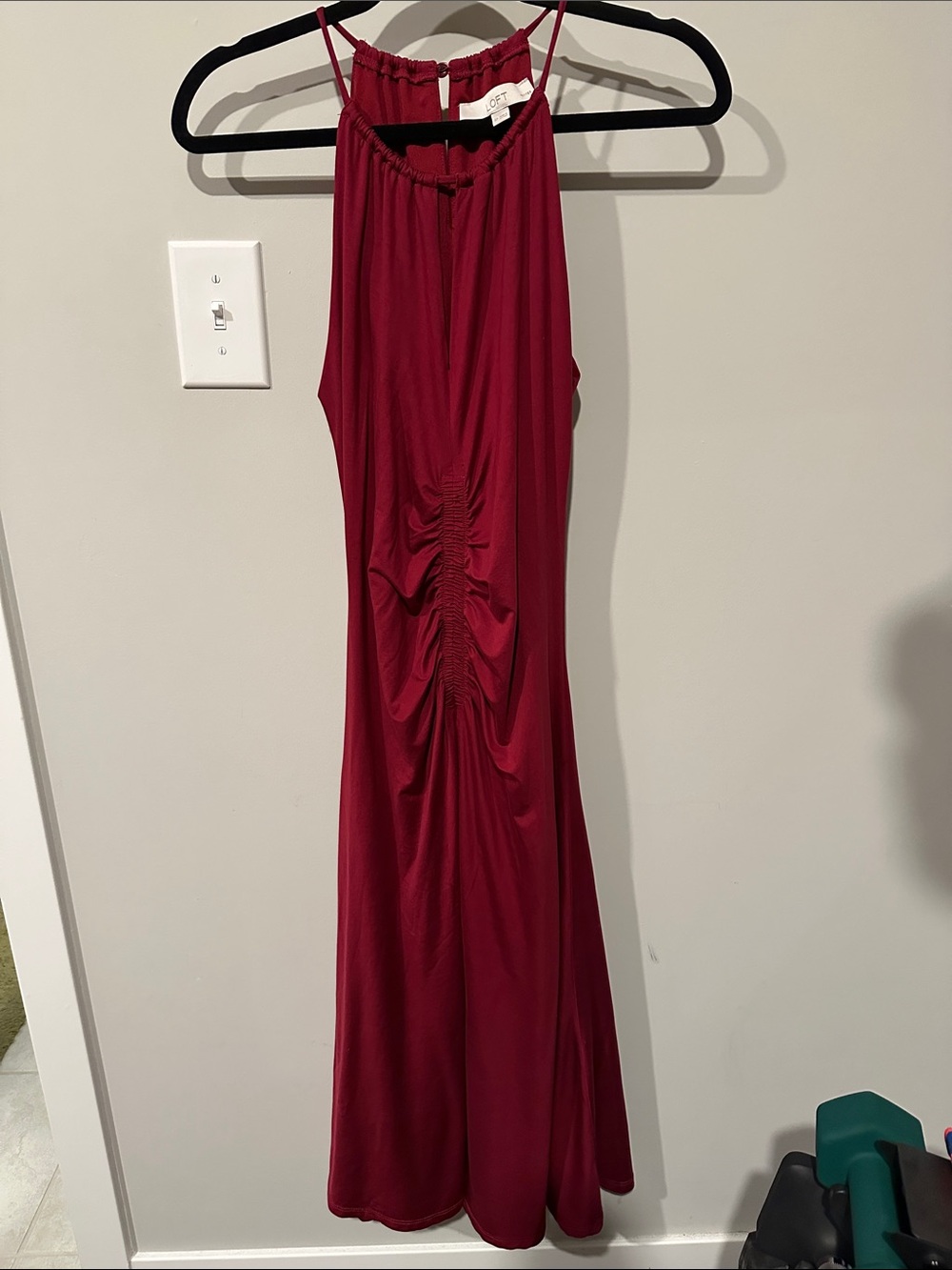 LOFT Raspberry Halter Maxi Dress - Picture 3 of 5